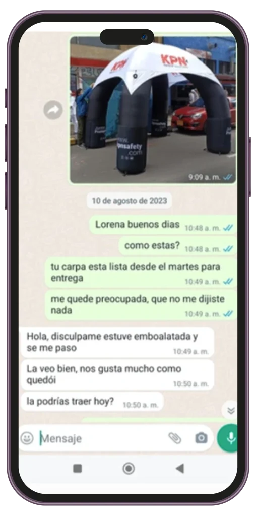 Carpa inflable cliente
